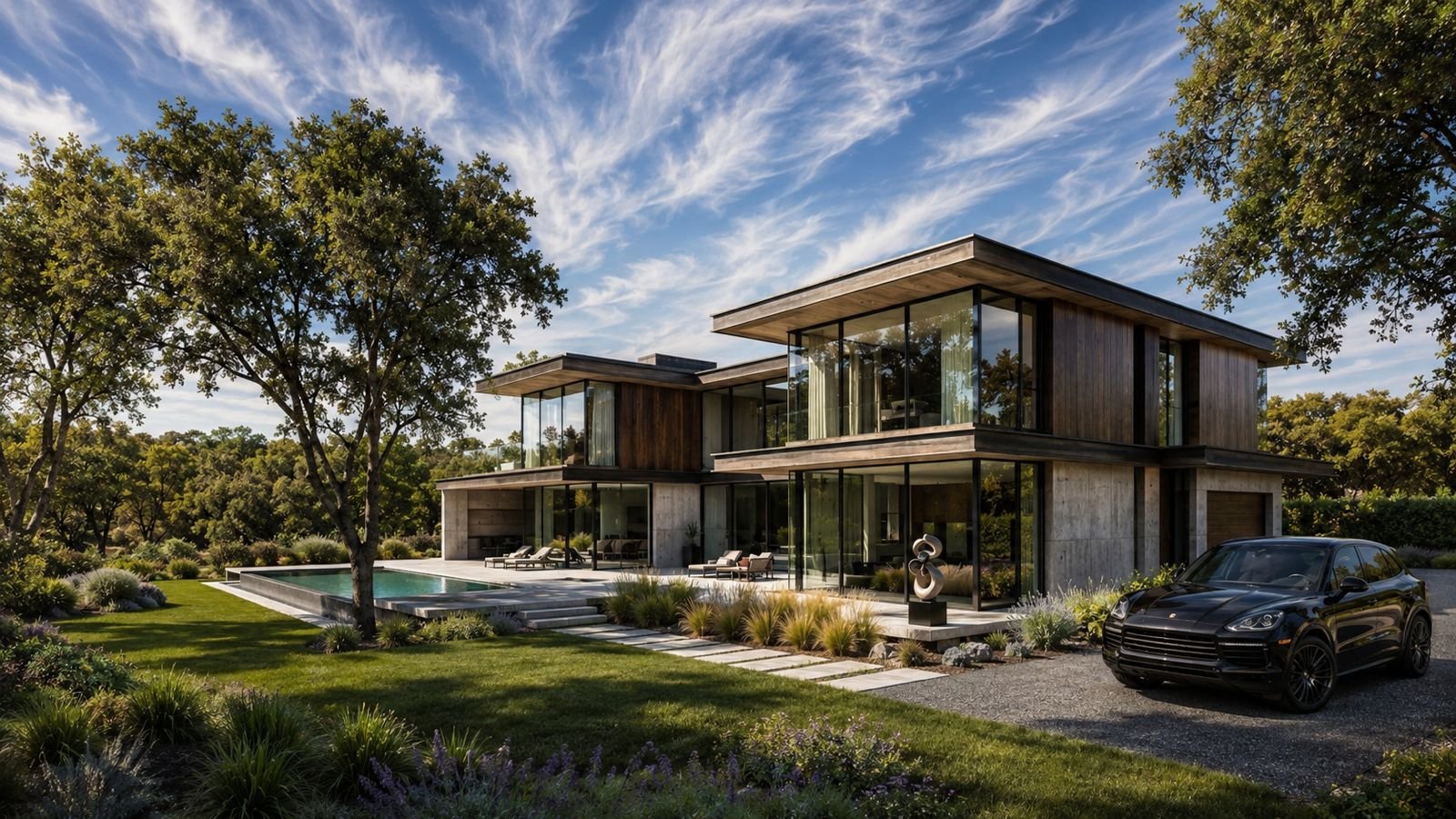 Villa contemporánea con piscina